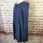 COS NWOT‎  Blue Wool Front Fuzzy Swing Dress Photo 3