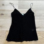 Cami NYC  The Olivia Chevron Velvet Top in Black Photo 0