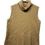 Lauren Ralph Lauren Women's Size Large Tan 100% Cashmere Turtleneck Sweater Vest Brown Photo 0