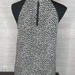 Diane Von Furstenberg  black/white print halter blouse Size Petite(XS) Photo 2