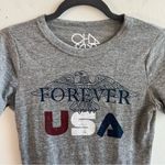 Chaser  Tee Gray USA FOREVER Short Sleeve T Shirt Sz  XS GUC Patriotic Eagle Top Photo 4