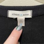 Silence + Noise  Front Knot Long Sleeve Top Black Size Small Photo 5