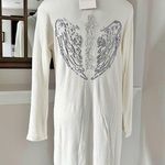 Belle France Off-White Button-Up Hi-Low Hem Sweater (Made in Italy) Size M New Photo 1