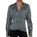 Free People Mad about you blouse button down stripes size M NWT Photo 0