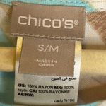 Chico's Poncho Women's Size Small/Medium Artsy Abstract Asymmetrical Blue Pink Photo 2