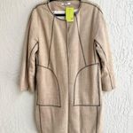 DKNY midi coat long blazer duster lightweight beige tan size medium women Photo 1