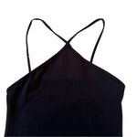 H&M Black Strappy Cross Back Bodycon Mini Dress Vintage Y2K Goth Clubwear XS Photo 4