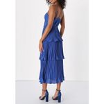 Lulus Cascading Crush Tiered Bustier Midi Dress Cobalt Blue Medium Photo 1