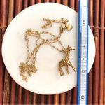 J.Crew  Giraffe Pendant Necklace on gold tone 25” chain Photo 4