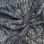 Kate Kasin NWOT Sequin Bodycon Skirt High Waist Knot Front Black Photo 4