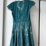 The Jetset Diaries  Teal Lace Midi Dress Photo 1