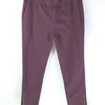 Soft Surroundings Womens Skinny Jeans Pull On Ankle Button Detail Purple PS Photo 0