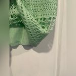 NWT Uncharted Threads Size L Mint Green Knit Crochet Lined Crop Tank Top Beachy Size L Photo 3