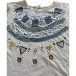Glitter Jeweled Design Rhinestone Small VTG Abstract Women’s T Photo 1
