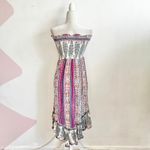 Angie  Paisley Maxi Dress Boho Bohemian Flowy Festival Hippie Cottagecore Medium Photo 1