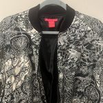 Sunny Leigh Vintage 90s  Silk Bomber size large black ivory lightweight Photo 8