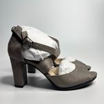 Life Stride  Allison Block Heeled Sandals in Grey Microsuede Photo 4