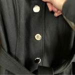 Guess  Wool Blend Black Coat Silver Hardware Belted Single Breasted Medium Photo 4