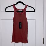 One Teaspoon NWT  OT Ribbed Singlet - Wine Photo 1