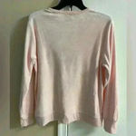 Kate Spade  crewneck “cheers”velvet baby pink long sleeves Medium Photo 4