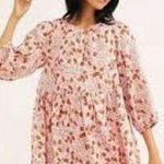 Free People  Pink and Orange Leaf Print Mini Dress Photo 0