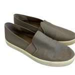 Vince Blair Leather Perforated Shoes Slip-On Casual Dark Grey Size 8.5 Women's Photo 3