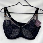 Smart & Sexy NWT  SIZE 38DDD BLACK CREAM LACE SHEER UNDERWIRE BRA ADJUSTABLE Photo 0