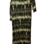 Cato Green Tie Dye One Cold Shoulder Maxi Dress Photo 0