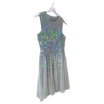 ASOS Silver Holographic Sleeveless Fit & Flare Party Dress Size 6 Photo 5