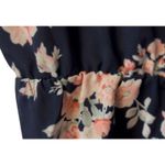 Women’s Floral Print Shein Curve Flutter Sleeve Dress 4XL Boho Peasant Plus Chic Blue Size 4X Photo 3