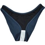 J.Crew  Textured curved-waist cheeky bikini bottom in Navy L‎ NWT Photo 0