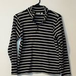 L.L. Bean Women's Navy and White Striped Long Sleeve Sweater Blue Size M Photo 1