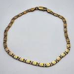 Gold Plated Sterling Silver FAS Snail Chain Bracelet Photo 0