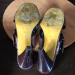 Donald J Pliner Nossi expresso faux alligator print slides heels sandals sz 8.5‎ Brown Photo 7