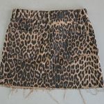 ZARA New  Trf Denim Leopard Print Mini Skirt Size S Photo 1