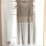 RIANI Linen Sheath Dress Sleeveless Tan Size 10 Photo 1