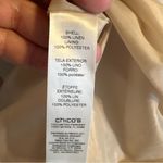 Chico's Beige Linen Metallic Shimmer Open Front Lined Blazer XL Coastal Neutral Photo 3