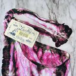 Lucky Brand NWT Tie Dye Pink Brown Side Ties Bikini Bottom Women Sm Beach Pool Photo 2