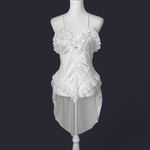 Vintage 70s Intimates Sleepwear White Size M Photo 2