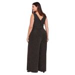 Torrid  Plus Size 4X Jumpsuit Black Gold Metallic‎ Formal Sleeveless Wide Leg 363 Photo 2