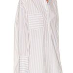 Helsa  Cotton Poplin Stripe Oversized Shirt Photo 1