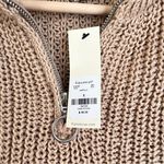 Francesca’s NWT Anita Knit Quarter Zip Pullover Sweater Size Small Tan Photo 5
