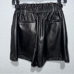Windsor NEW Edgy Chic Black Faux Leather Paperbag Waist Shorts - New with Tags Photo 5