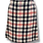 Boden Size 2 British Tweed by Mallelius Plaid Wool Mini Skirt Preppy Academia Photo 0