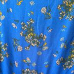 Free People  Blue Plunge Neck Bell Sleeve Dress Photo 3