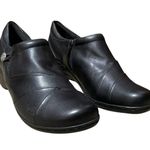 Clarks Women's Black Leather Channing Ann Comfort Slip-On Loafer Size 10 NEW Photo 1