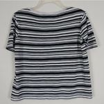 J. Jill Black & White Striped Oversized T Photo 1