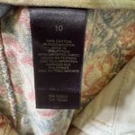 Liz Claiborne Audra Crop Pant Women's 10 Orange Navy Tan Classic Fit Pockets Photo 5