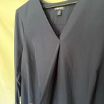 Lands' End V-Neck Career Womens 3X Minimal Office Pleat Capsule Wardrobe Stretch Photo 3