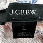 J.Crew Original Cotton Terry Long Cut Off Shorts Patchwork Paisley Pink Large Photo 2